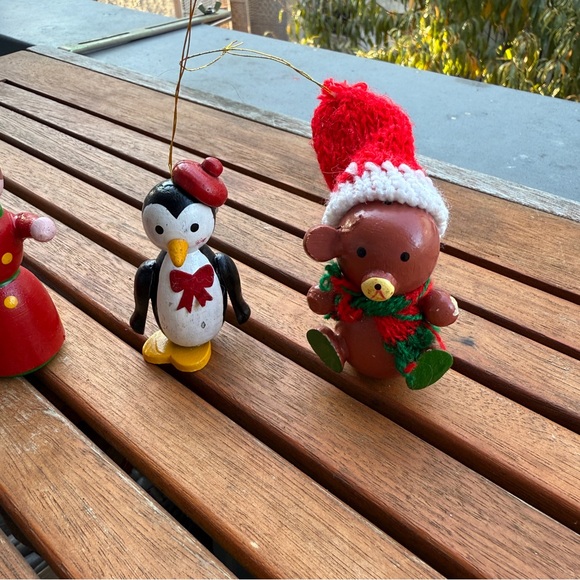 Set Of Vintage‎ Wooden Christmas Tree Ornaments - Picture 3 of 4